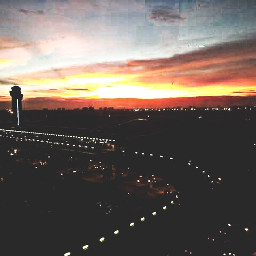 airport sunset light darken photography