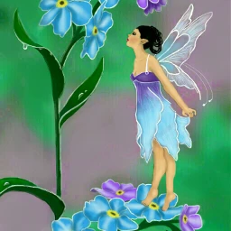 fairies wdpfloralpaper drawing colorful cute